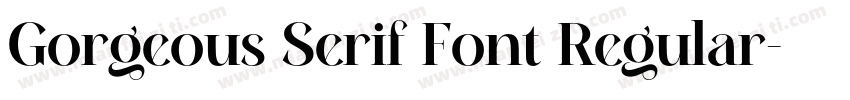 Gorgeous Serif Font Regular字体转换